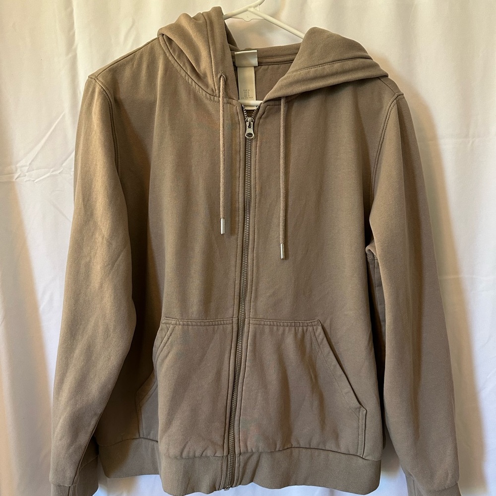 H&M Beige Zip-up hoodie